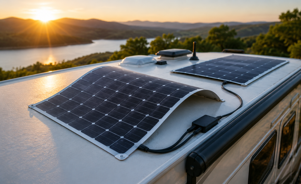 placa solar flexível
